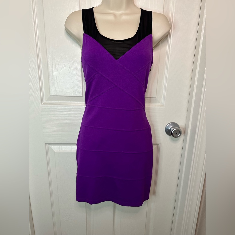 EXPRESS purple bodycon dress size S.